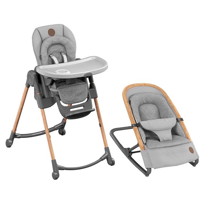 Ensemble Chaise Haute Minla Et Siege Bercant Kori Gris Maxi Cosi