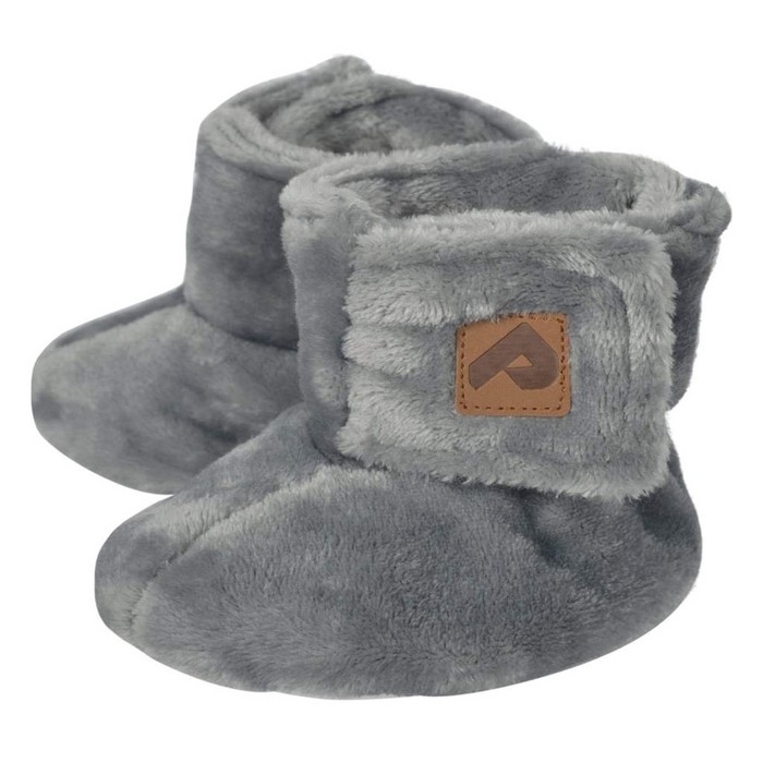 Pantoufles doublées - Peluche gris | Perlimpinpin