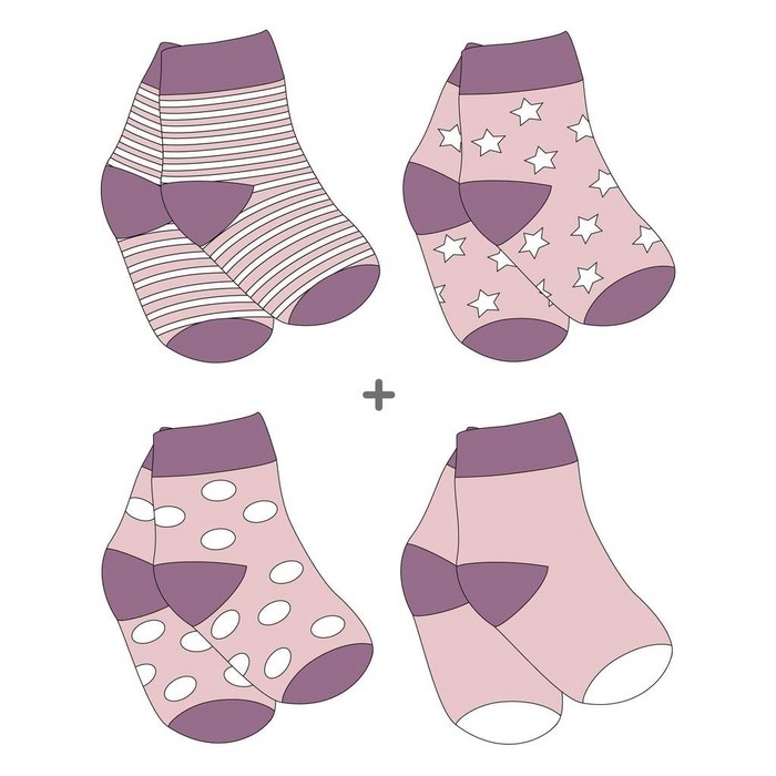 Chaussettes 4 pqt | Perlimpinpin