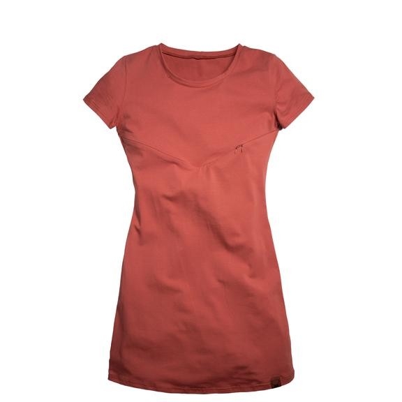 Robe 3 en 1 pour femme, grossesse et allaitement - Rouille | Nine Clothing