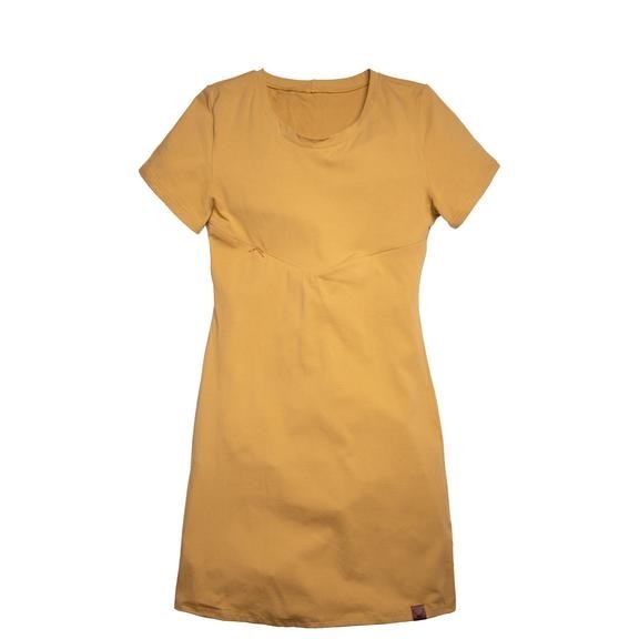 Robe 3 en 1 pour femme, grossesse et allaitement - Or | Nine Clothing