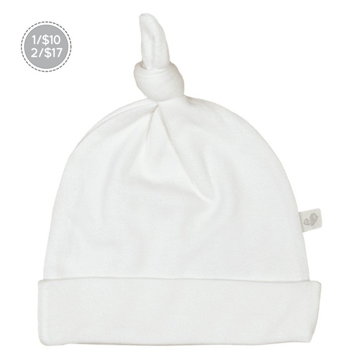 Bonnet à noeud en bambou 1-3M - Ivoire | Perlimpinpin