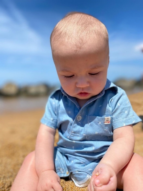 Romper Sandy - Sea print | Me & Henry