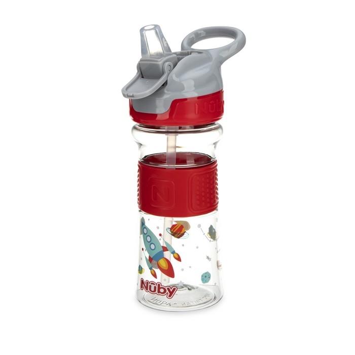 Bouteille No-Spill Thirsty Kids Reflex Flip-It - Espace | Nuby