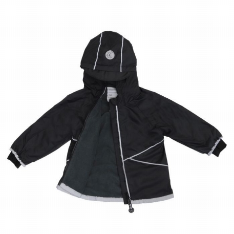 Manteau imperméable doublé -  Noir | Calikids