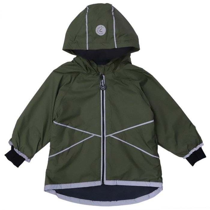 Manteau imperméable doublé - Olive | Calikids