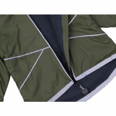 Manteau imperméable doublé - Olive | Calikids