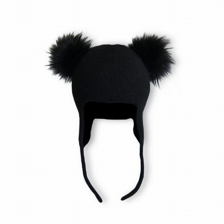 Tuque angora Macaza - Noir | Lox Lion