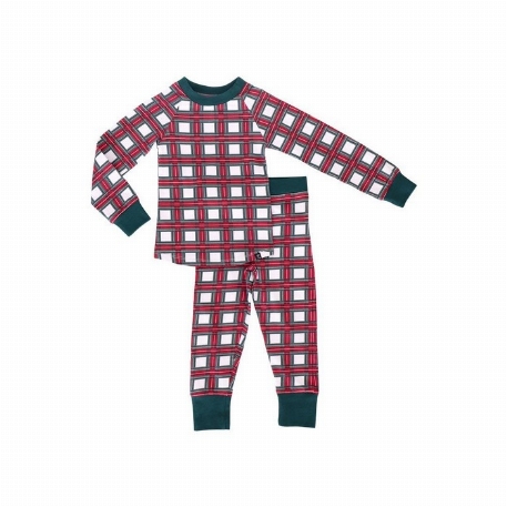 Pyjama pour enfant - White Tartan | Lola & Taylor