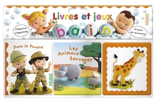 Livres et jeux de bain - Les animaux sauvages | Fleurus