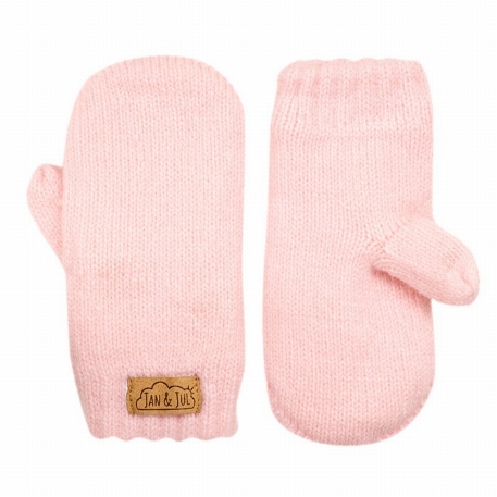 Mitaines de laine - Rose pâle | Jan & Jul