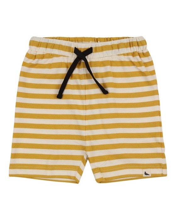 Short Wide Stripe - Mustard/Ecru | Turtledove London