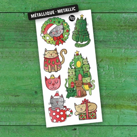 Tatouages temporaires - Le chatpin de Noël | PICO