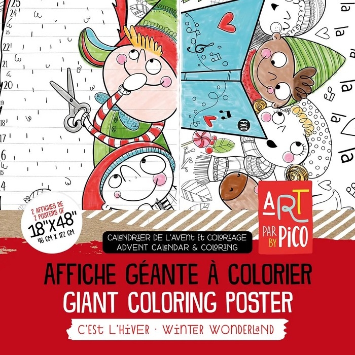 Coloriage géant - C'est l'hiver | PICO