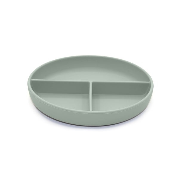 Assiette divisée en silicone - Vert Feuille | Noüka