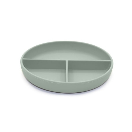 Assiette divisée en silicone - Vert Feuille | Noüka