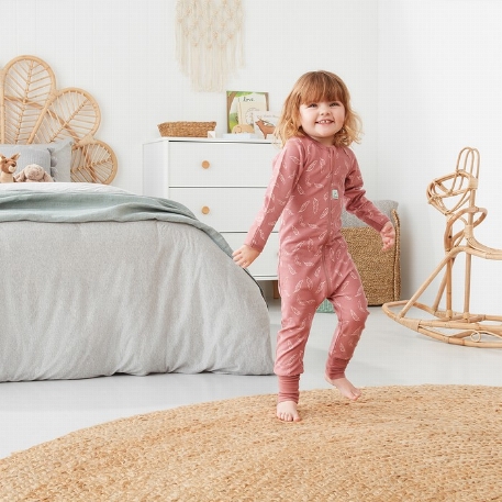 Pyjamas en bambou  TOG 0.2 - Plumes roses | ErgoPouch