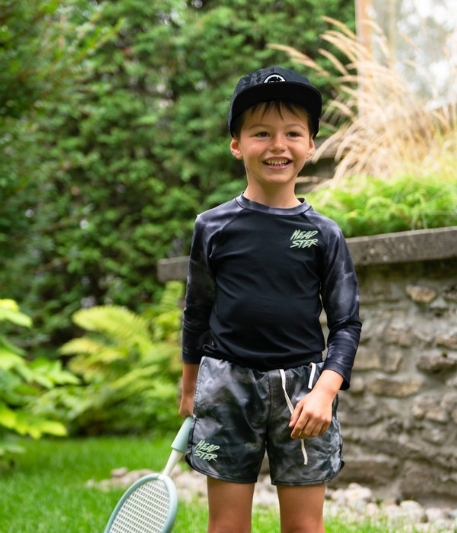 Short de bain - Tie Dye Noir | Headster Kids