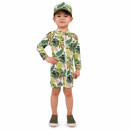 Maillot de bain UV - Green Tropical | Jan & Jul