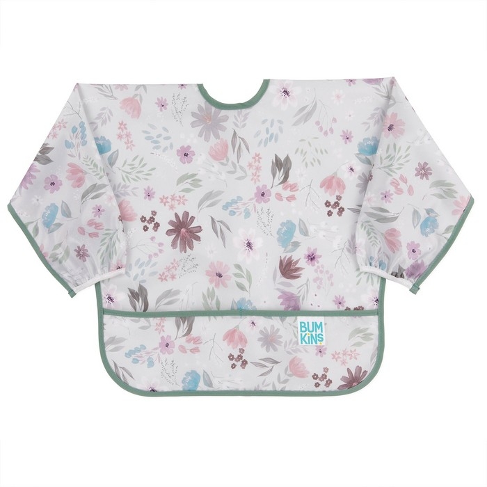 Bavette avec manches 6-24 mois - Floral | Bumkins