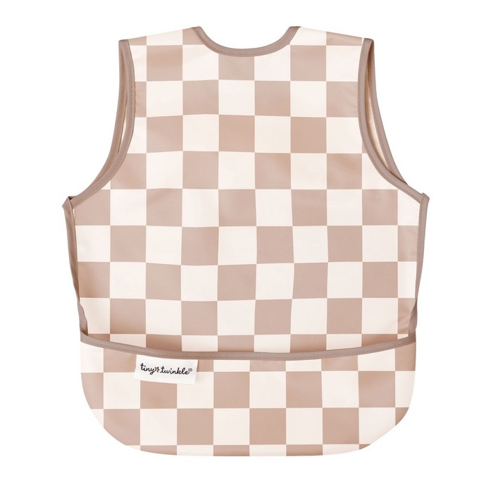 Tablier anti-dégats - Beige Checkers | Tiny Twinkle