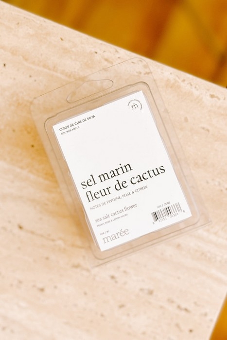 Pastilles de cire de soya - Sel marin fleur de cactus | Marée