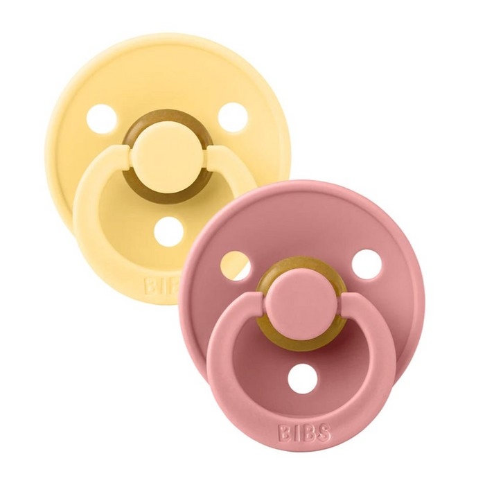 Suce Bibs 6-18 mois - Paquet de 2 - Pale Butter/Dusky Pink