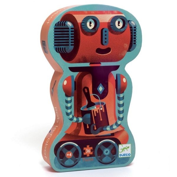 Puzzle silhouette -  Bob le robot - 36 pcs | Djeco