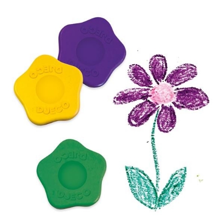 12 crayons fleurs pour les petits | Djeco