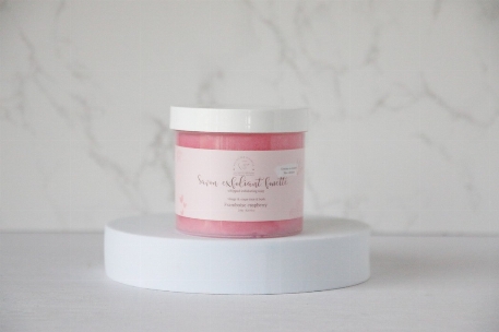 Savon exfoliant fouetté - Framboise | Savonnerie Poussière d'étoile