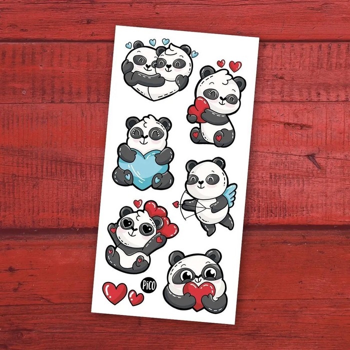 Tatouages temporaires - Le pandamoureux | PiCO