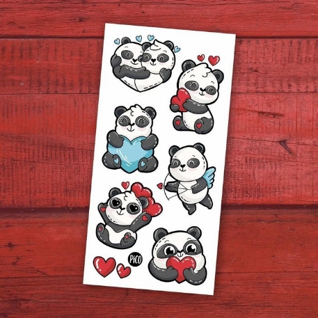 Tatouages temporaires - Le pandamoureux | PiCO