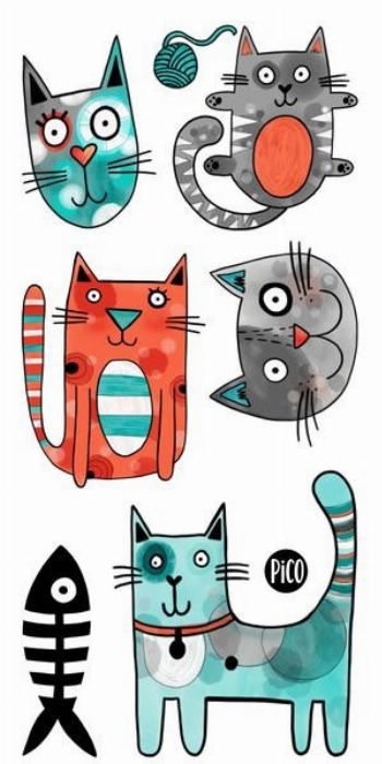 Tatouages temporaires - Bibi le chat gris | PiCO